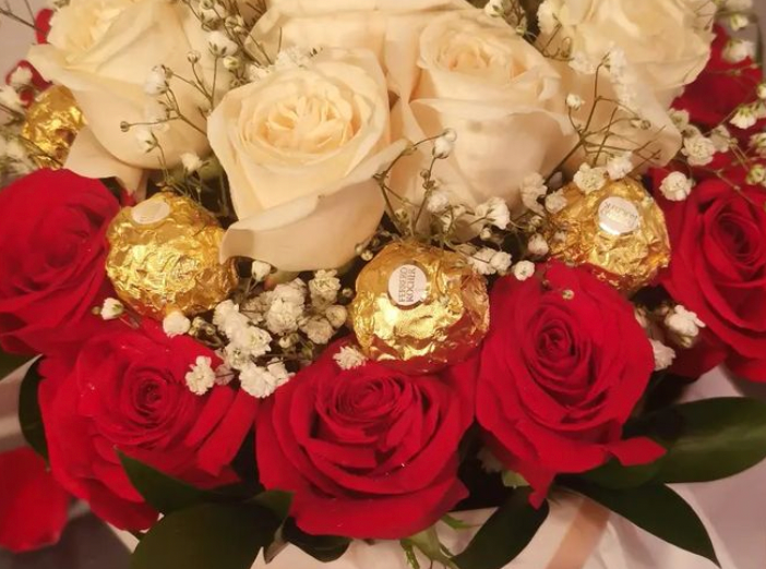 Chocolates (within the roses)