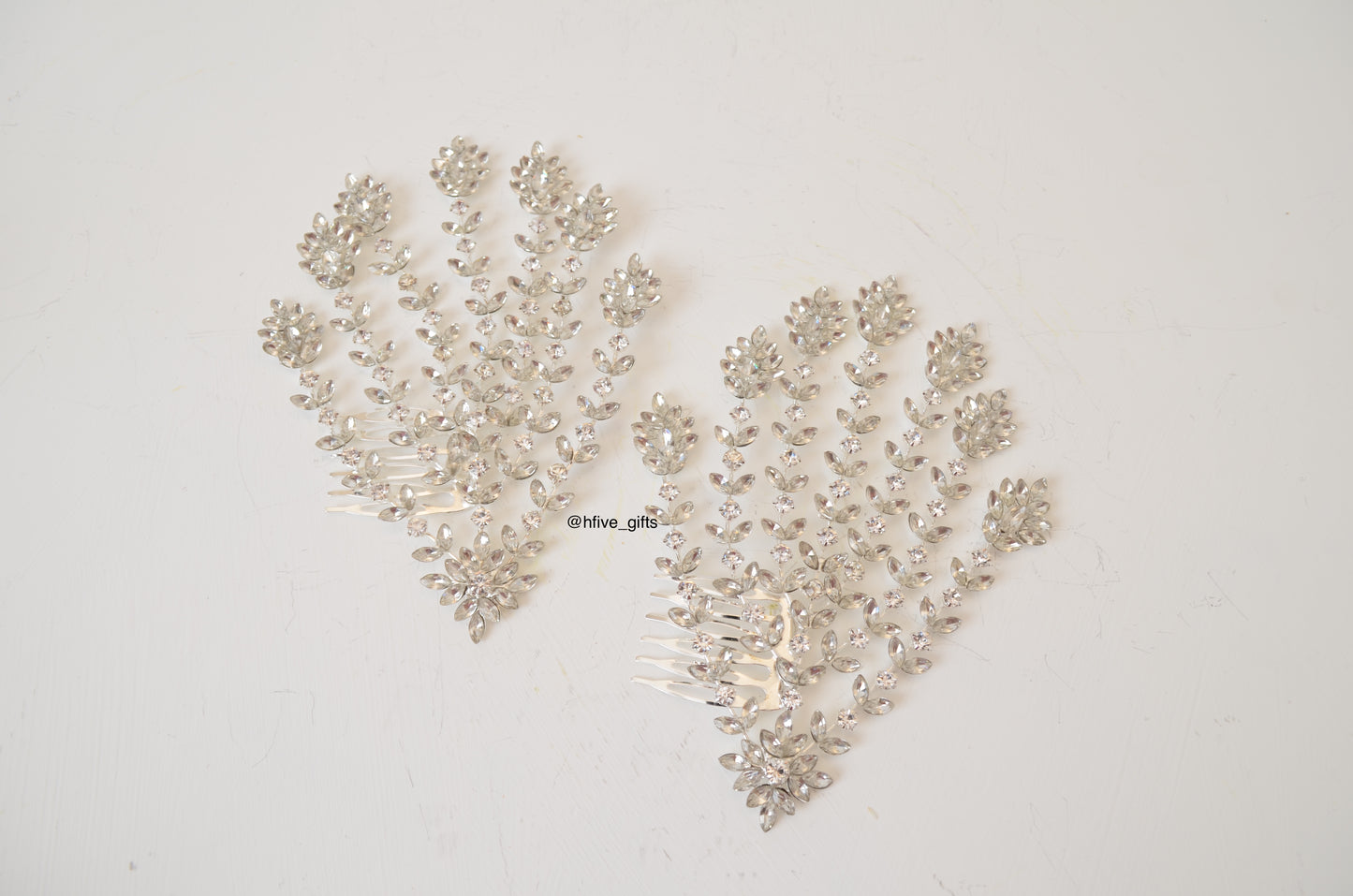 Crystal Hair Accessory - Floral Feathers