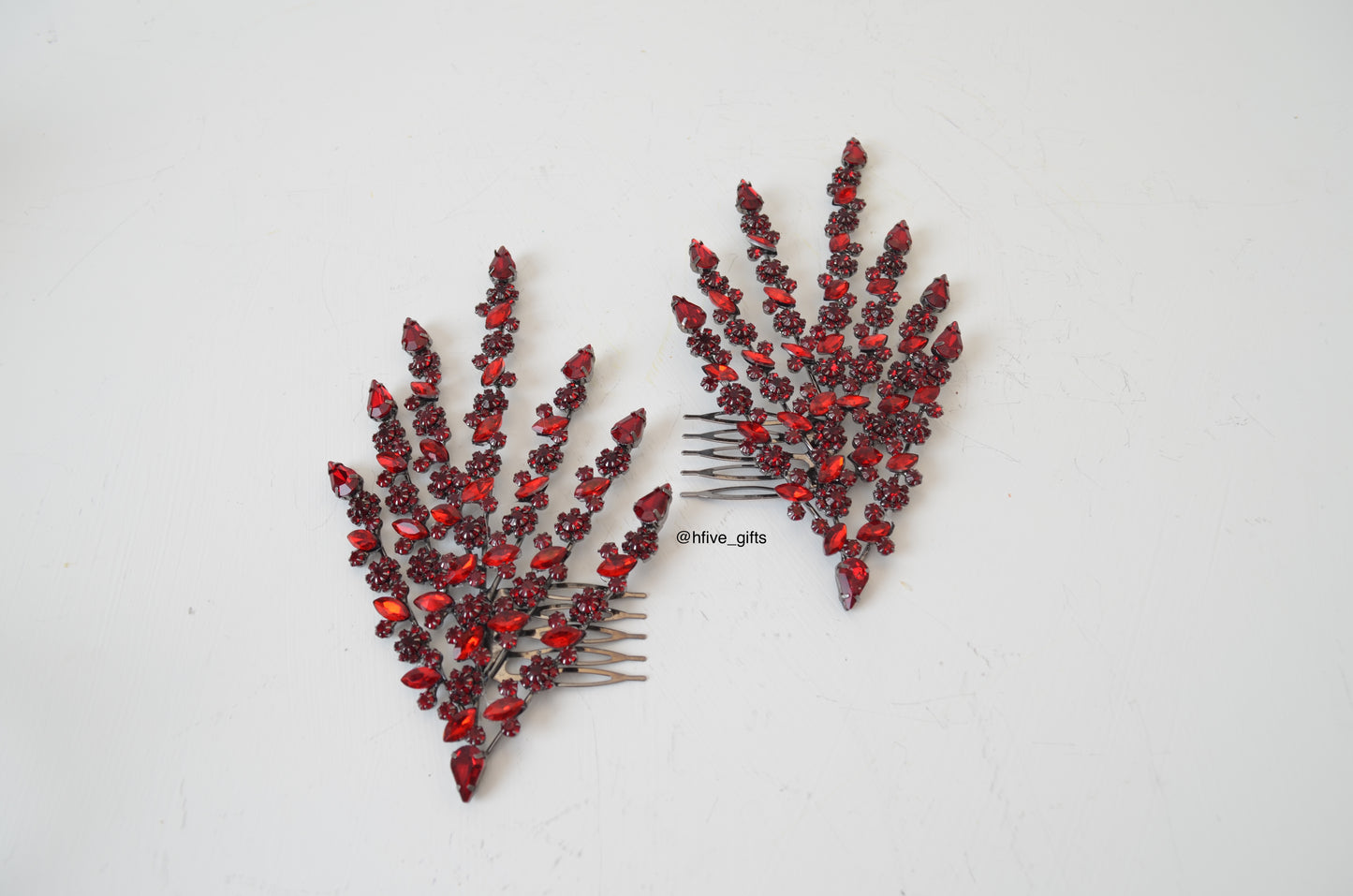 Crystal Hair Accessory - Red Ruby