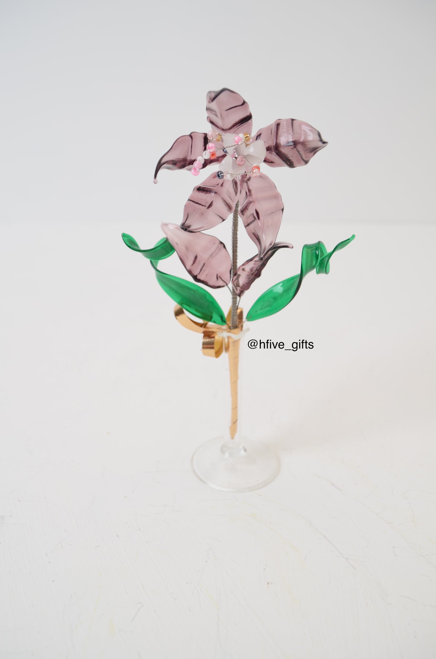 Small Bohemian Crystal Flower - Purple Mix