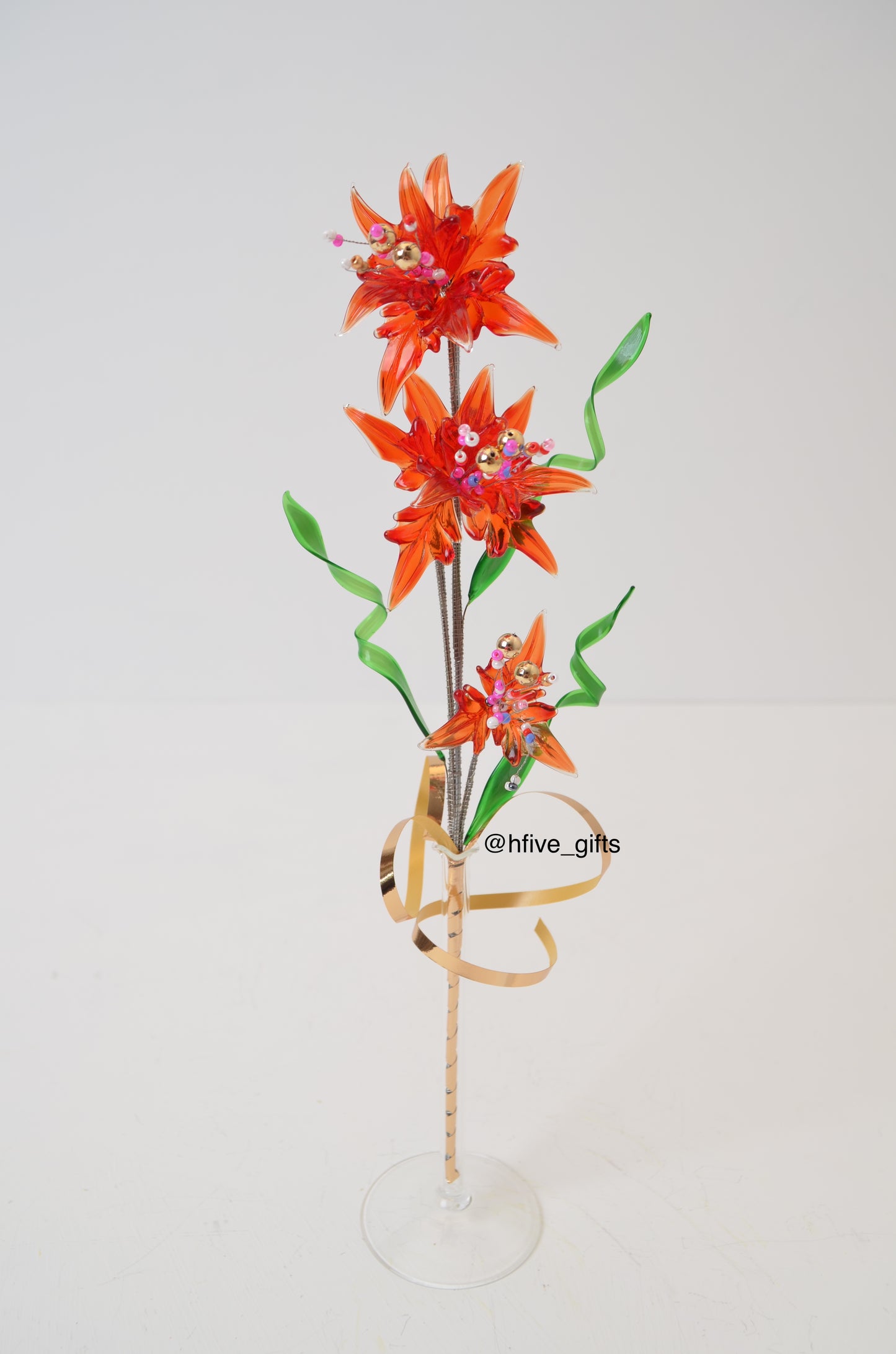Bohemian Crystal Flower - Orange Mix