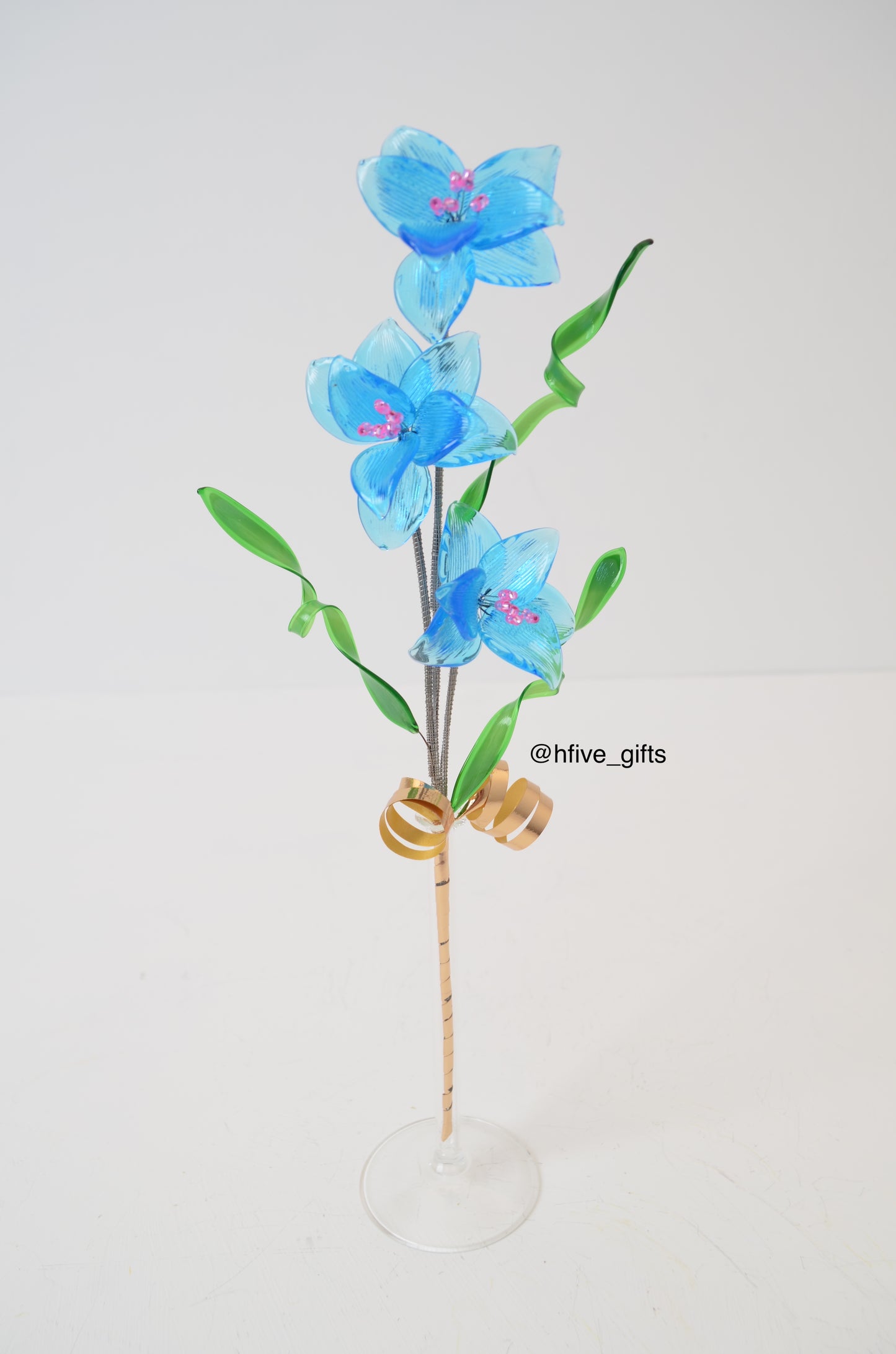 Bohemian Crystal Flower - Blue Pink