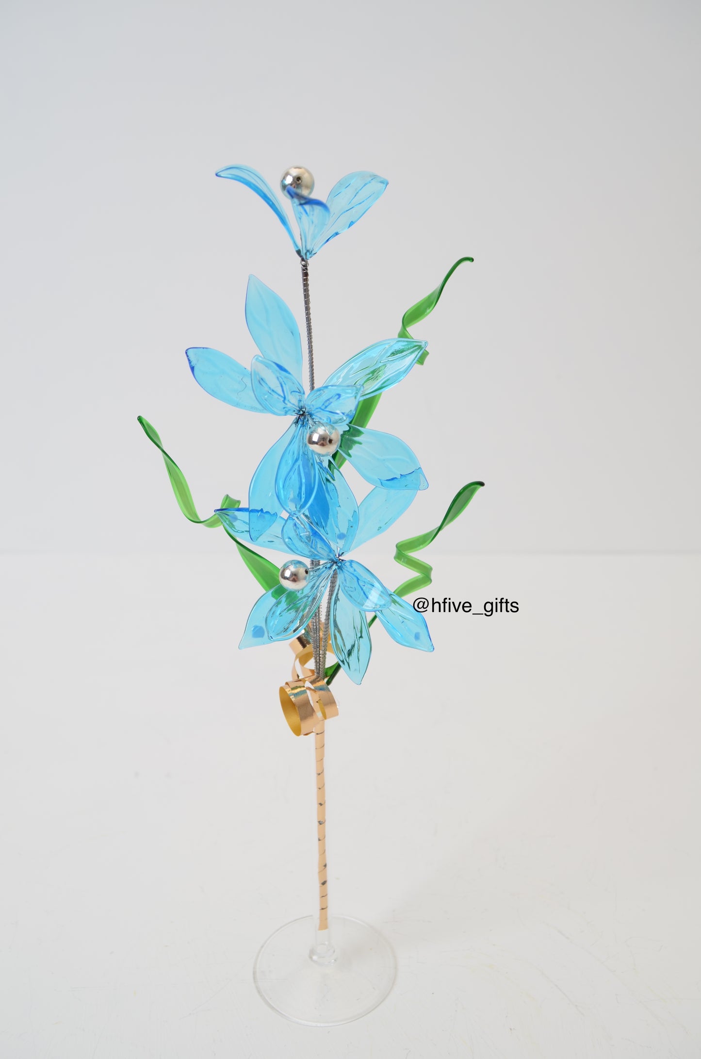 Bohemian Crystal Flower - Blue